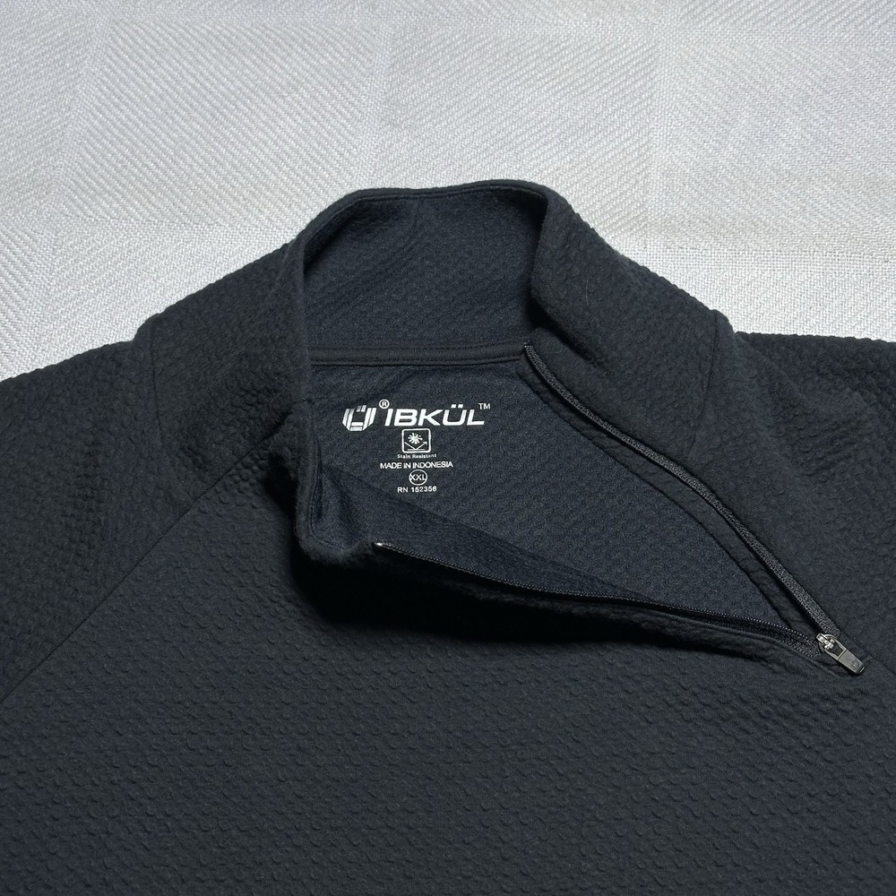 IBKUL‎ Popcorn Stitch Asymmetrical Zip Pullover Womens 2XL Mock Neck Athleisure - Picture 4 of 11